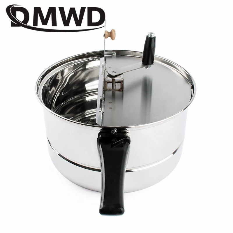 Hand-operated Stovetop Gas Popcorn Maker Commerical Popper Pot Nonstick Manual Hand Cranked Hot Oil Popped Corn Making Machine images - 6