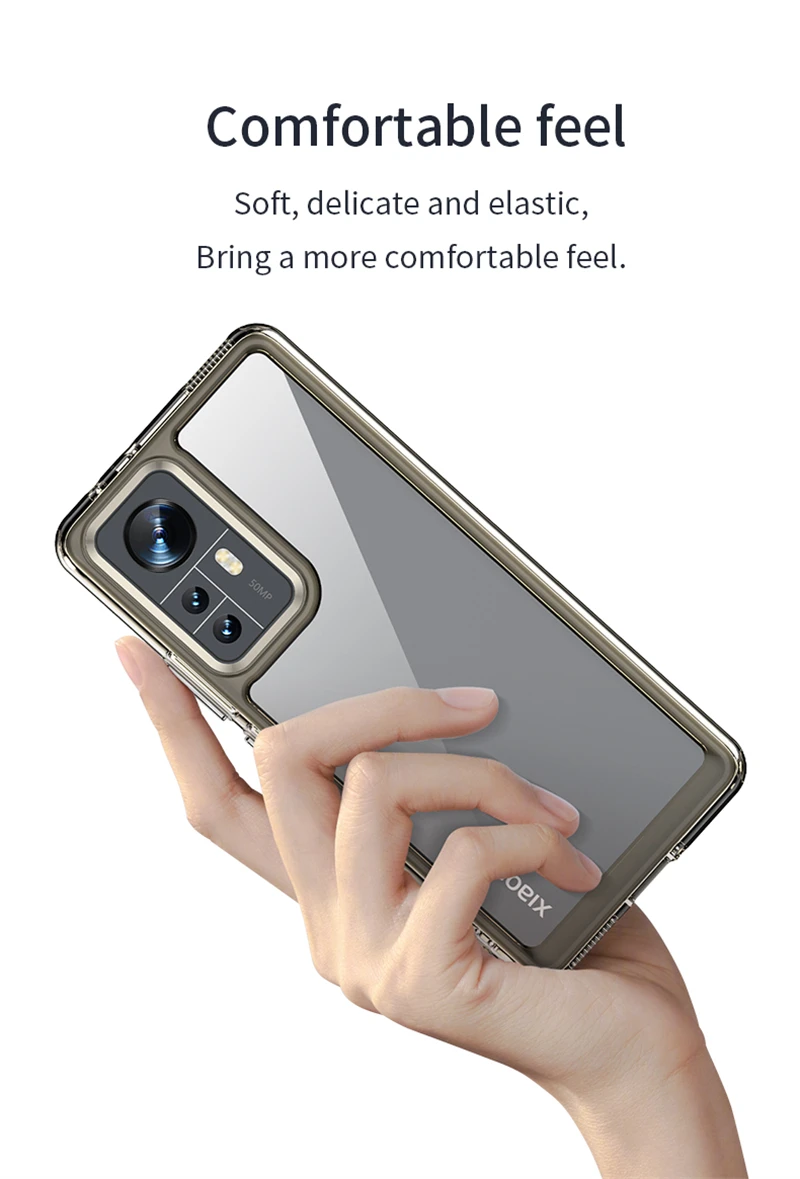 Soft Transparent Case For Xiaomi 12 Case Bumper Anti-knock Silicone Color Back Cover For Xiaomi 12 Case For Xiaomi 12 12X 12 Pro