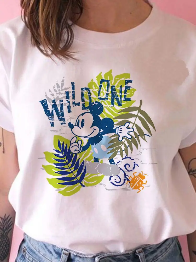 Disney футболка женская летняя новинка Минни Микки Маус популярная романтическая
