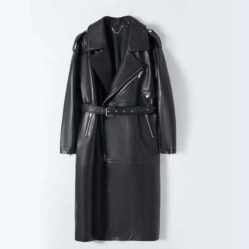 2024 новая стильная кожаная куртка из овечьей кожи растительного дубления