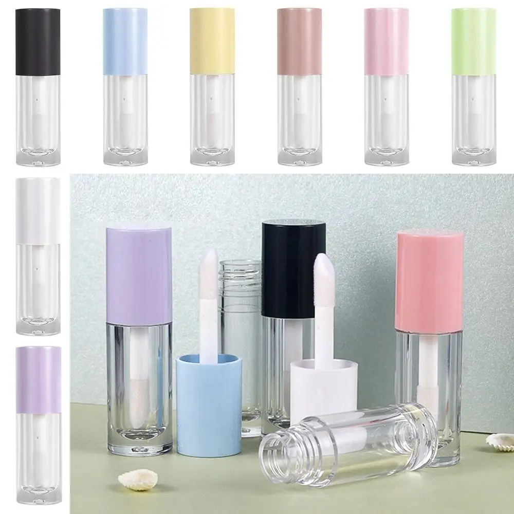 

6Pcs Refillable Bottles Portable DIY Transparent Packing Containers Lip Balm Bottle Lip Glaze Tubes Lip Gloss Bottle