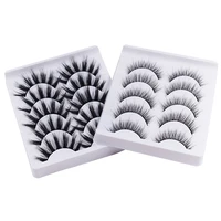 new 5pairs 25mm 3d mink lashes bulk faux with custom box wispy natural mink lashes pack short wholesales natural false eyelashes