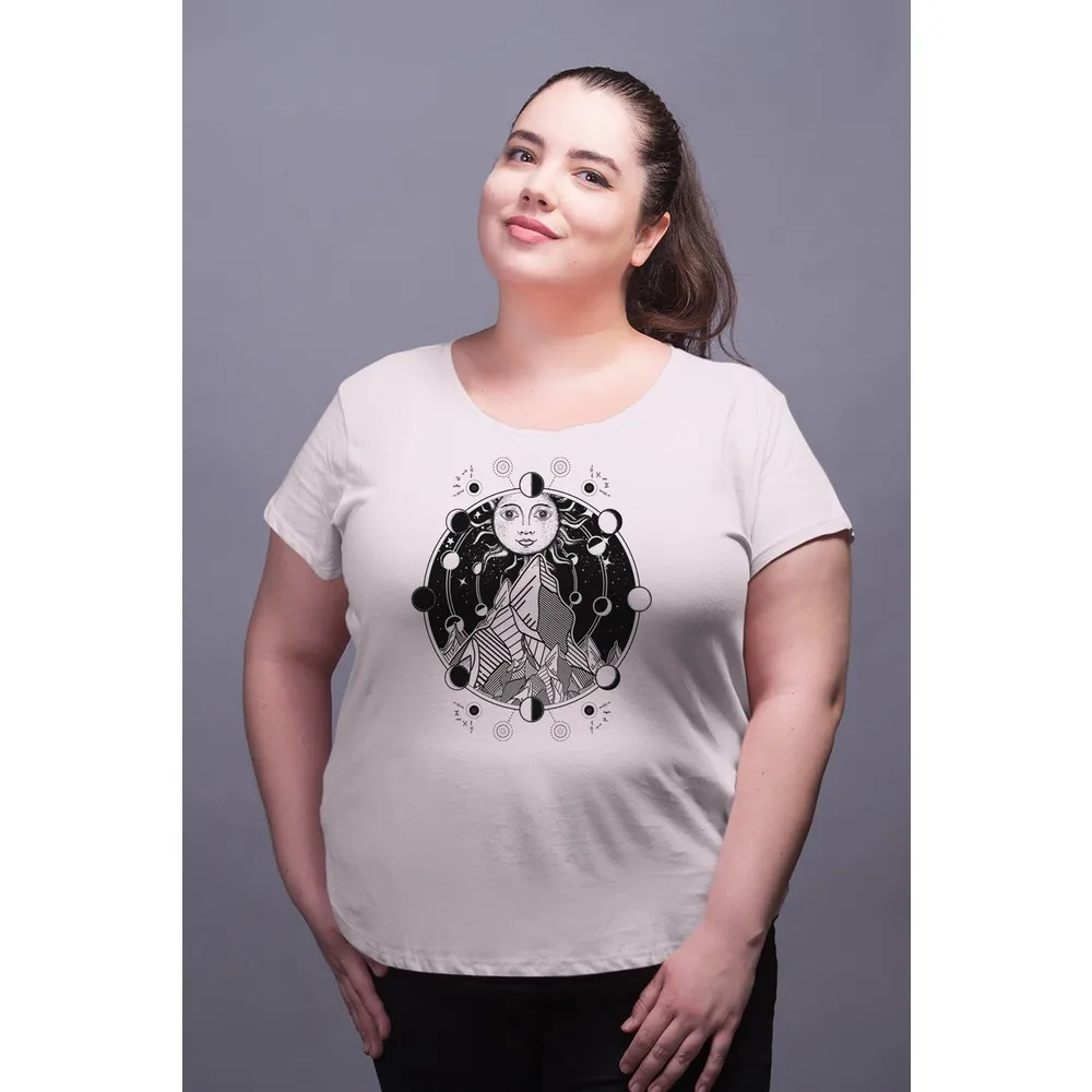 

Женская хлопковая Футболка большого размера Dorlie Wear Sun and The World Evreleri