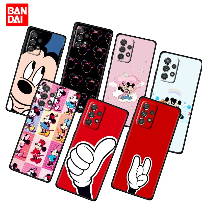 

Mickey Minnie Mouse Colors Case for Samsung Galaxy A03 A13 A31 A50 A51 A52 A30 A70 A71 A32 Note 20 Ultra 5G Black Silicone Cover