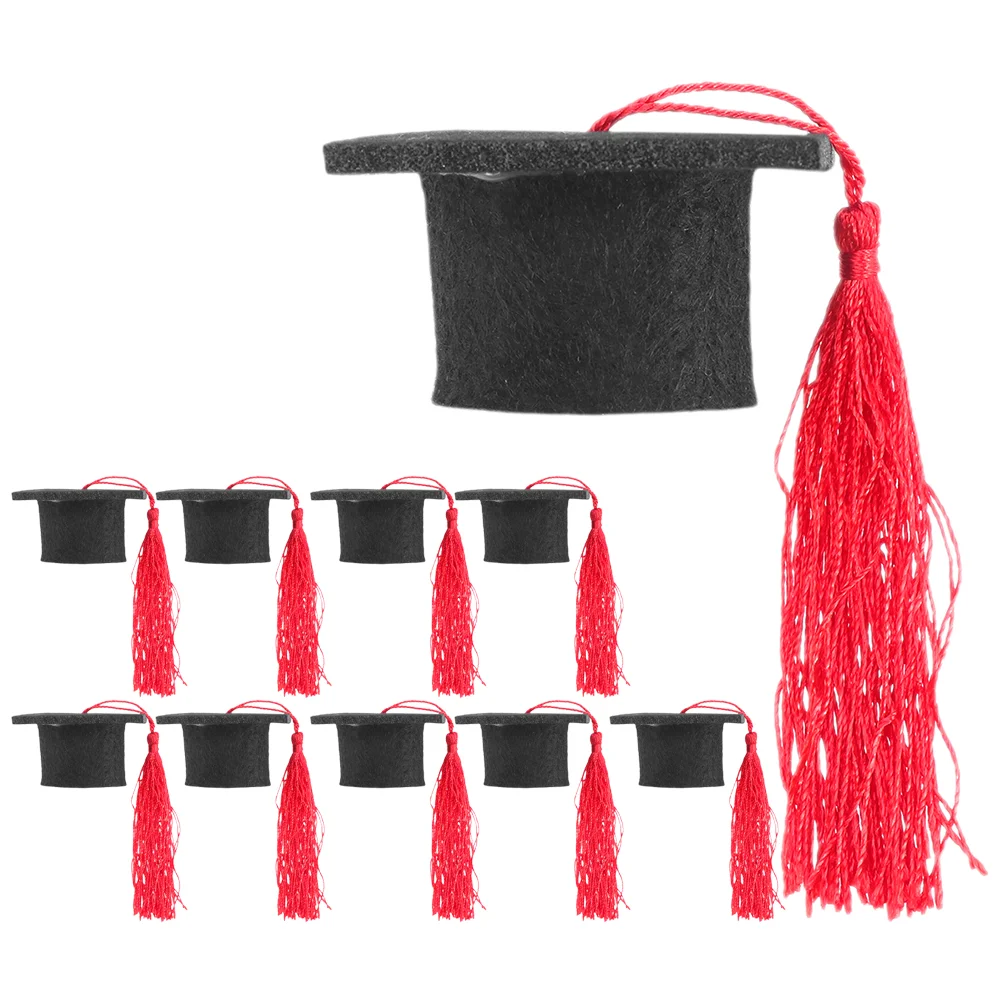 

10 Pcs Bottle Caps Crafts Topper Mini Hats Hand Decor Beverage Stoppers Graduation Decorate