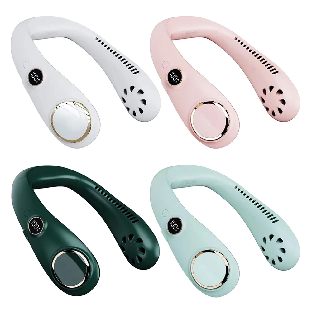 

Portable Summer Air Cooling Hanging Neck Fan Bladeless for Outdoor Sports Running Travel Wearable USB Neckband Hanging Neck Fans