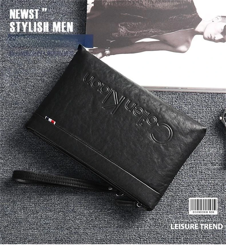 Dante Business Style Men's Handbag Clutch Bag Soft Leather Male Waist Pack Bag Elegant Leisure Stylish Hand bag Men Pouch