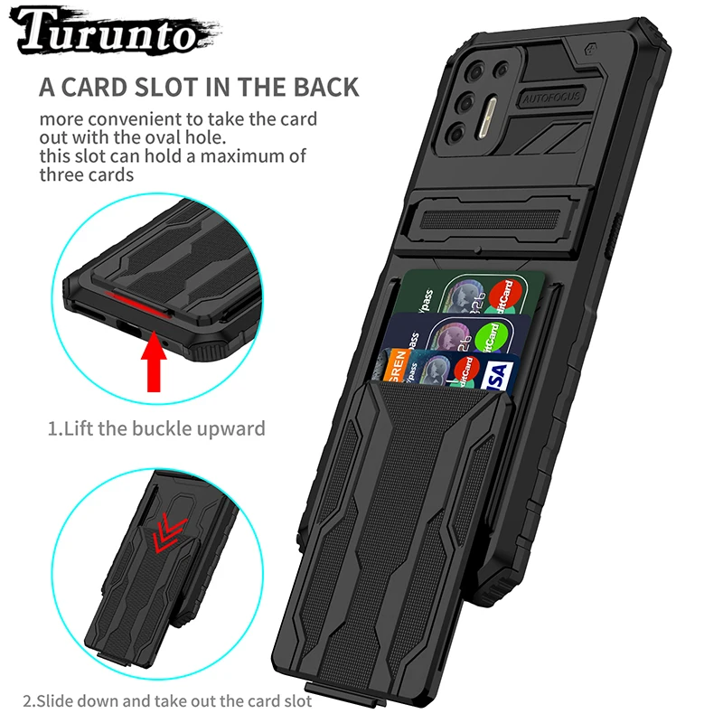 

Armor Shockproof Case For Motorola G9 Plus G22 G30 G20 G10 G50 5G Card Slot Phone Cover For Moto G Pure Stylus E40 E30 E20 E32