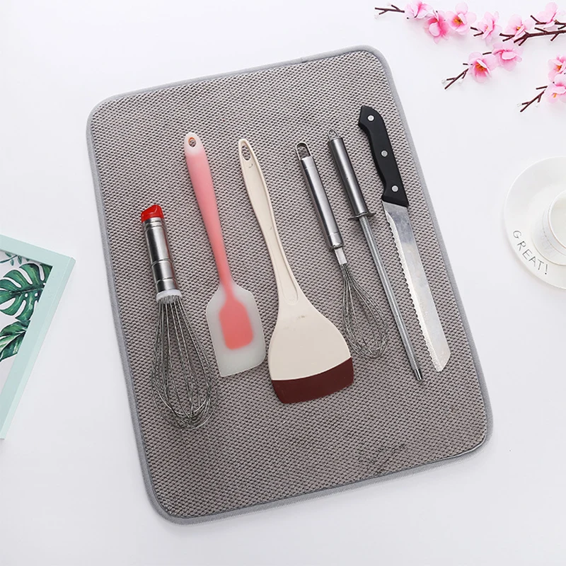 

Table Dish Pads Dryer In The Cabinet Drying Mats Honeycomb and Rhombus Colored Table Placemats Table Dish Mats Coasters