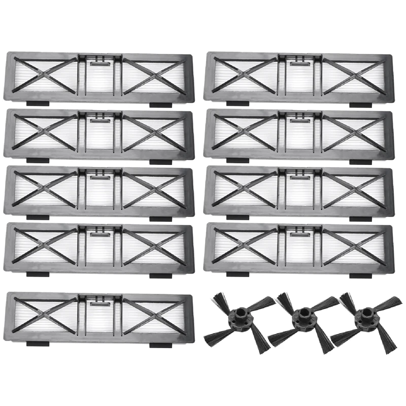 9X Hepa-фильтр 3X Боковая щетка для Neato Botvac D3 D4 D5 D6 D7 D70 D75 D80 D85 Connected 75E 80 85 Щетки Фильтры