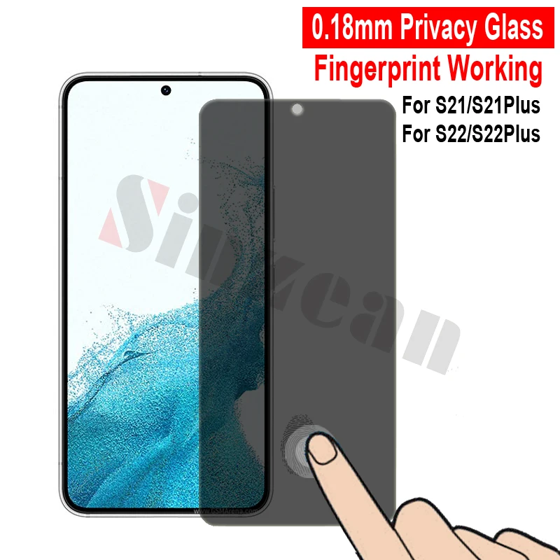 for samsung s22 plus privacy tempered glass screen protector for samsung s21 plus anti peeping spy film fingerprint working free global shipping