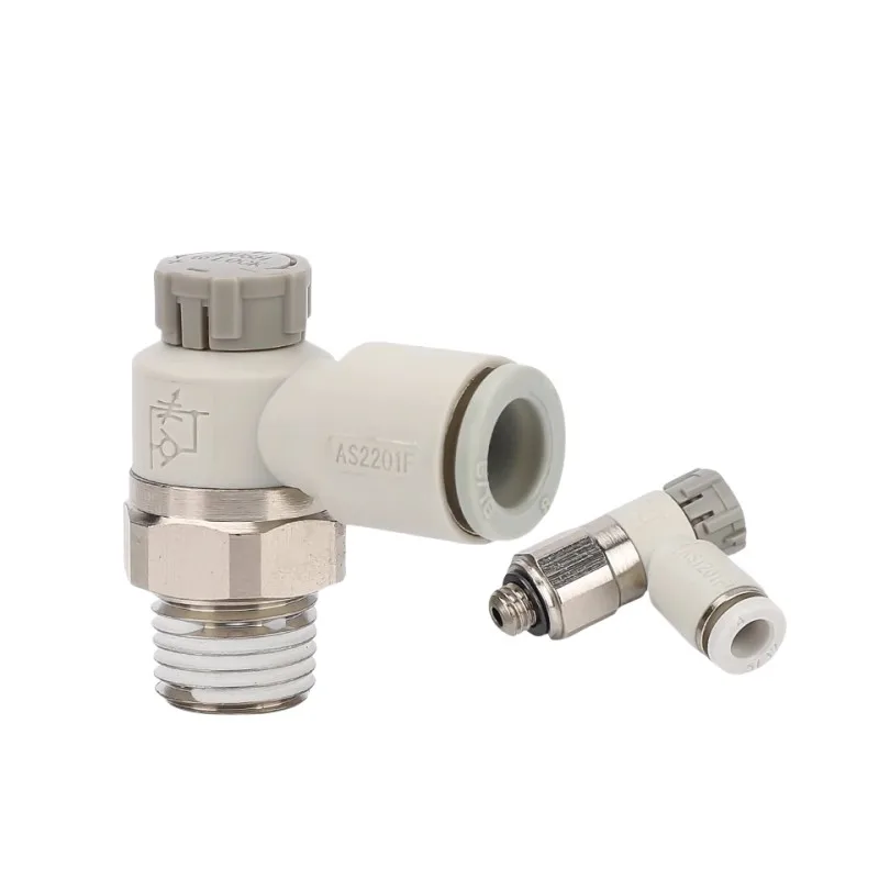 коленчатые фитинги AS1201F Клапан регулирования потока регулятора скорости Газовый