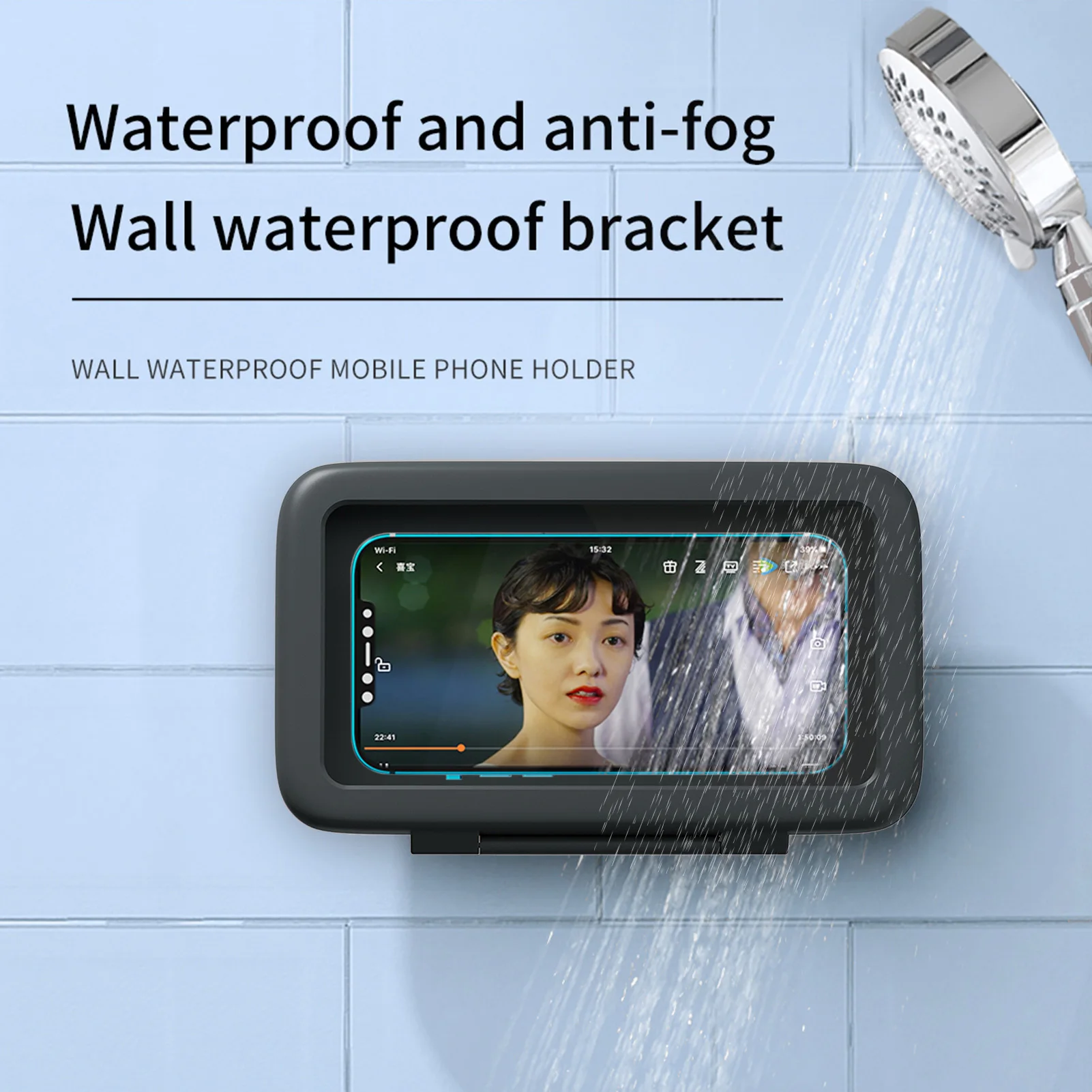 

Shower Case Shower Phone Holder Waterproof 360° Rotation Bathroom Case for Phone Anti Fog Touch Screen Mobile Phones