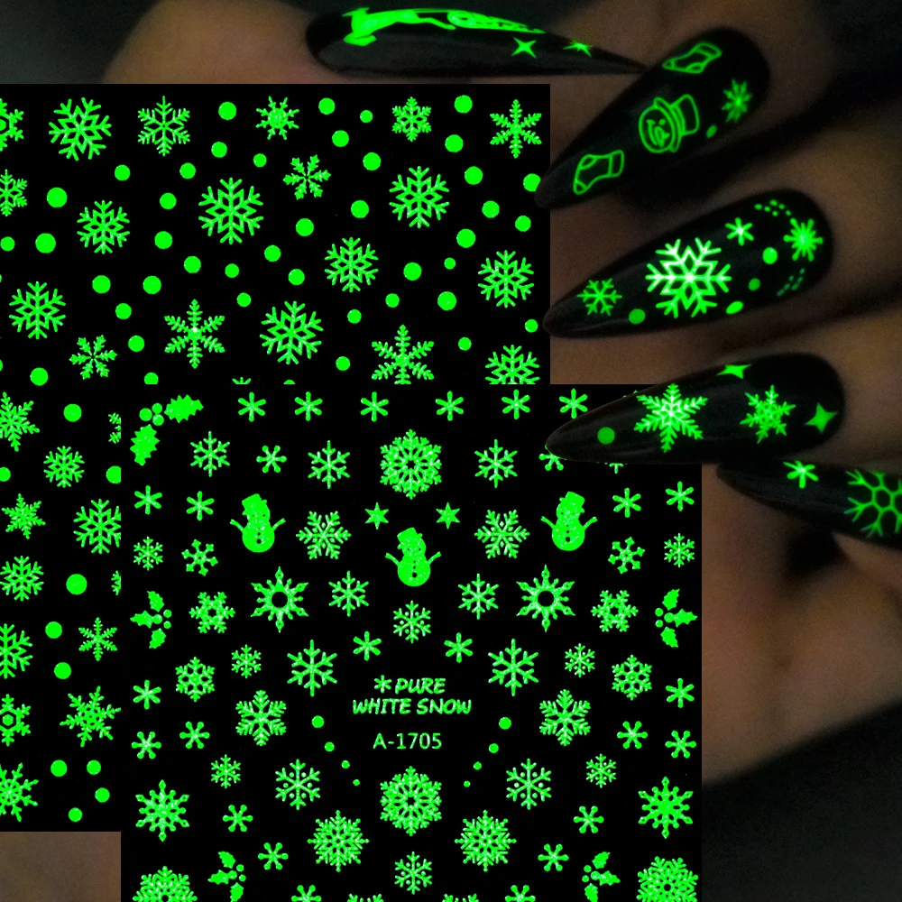 12 шт., светящиеся наклейки для ногтей | AliExpress