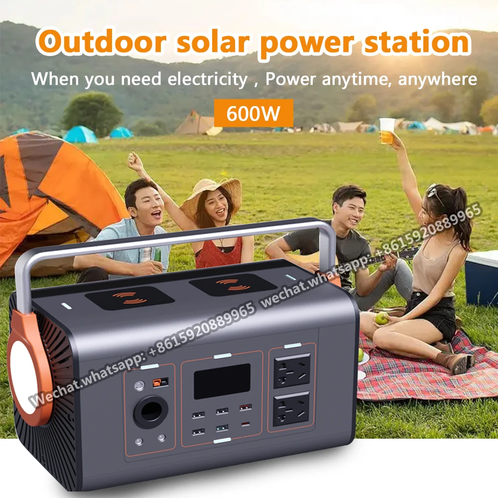 

New Arrival LiFePO4 Home Outdoor Rechargeable 600w Mobile Generator Portable Power Station Charging For Laptop Camera Travel