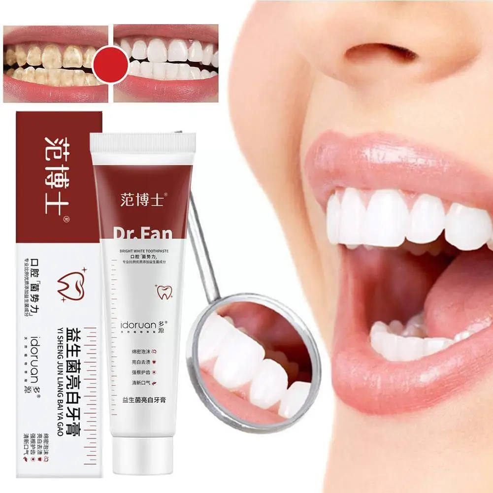 

100g Probiotic Whitening Toothpaste Teeth Whitening Oral Prevents Toothpaste Fresh Toothpaste Health Breath Plaque Care Car N8T1