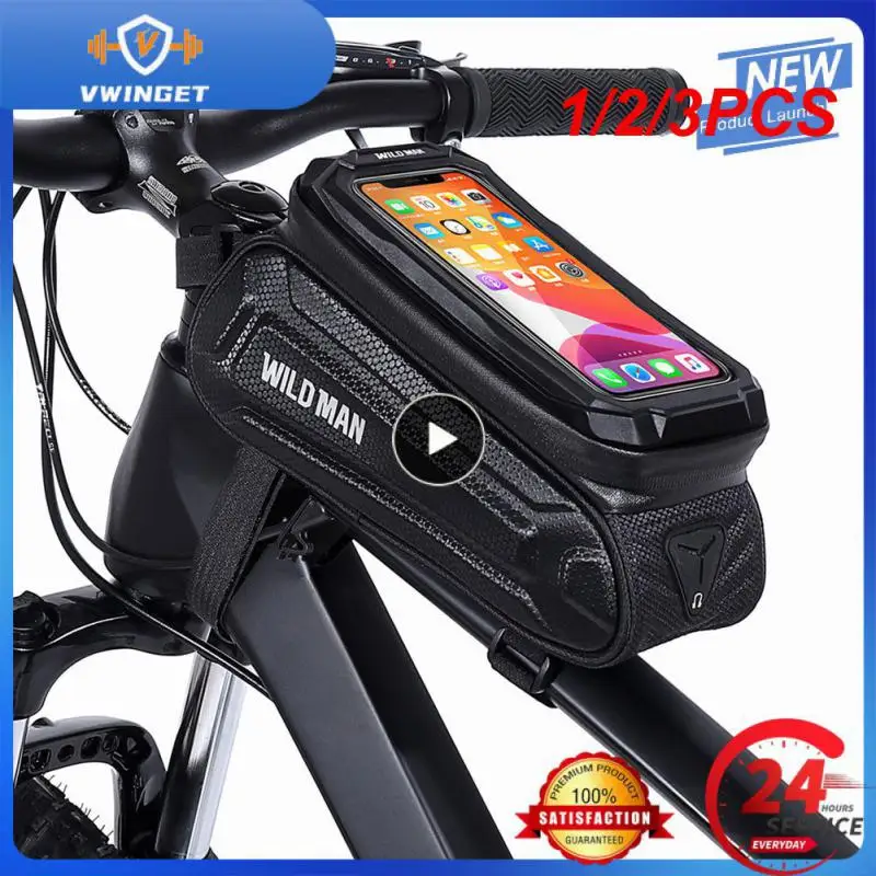 

1/2/3PCS MAN Rainproof Bike Bag Front Handlebar Bag Touch Screen Cycling Phone Bag 6.7 Inch Phone Case Mtb Accessories