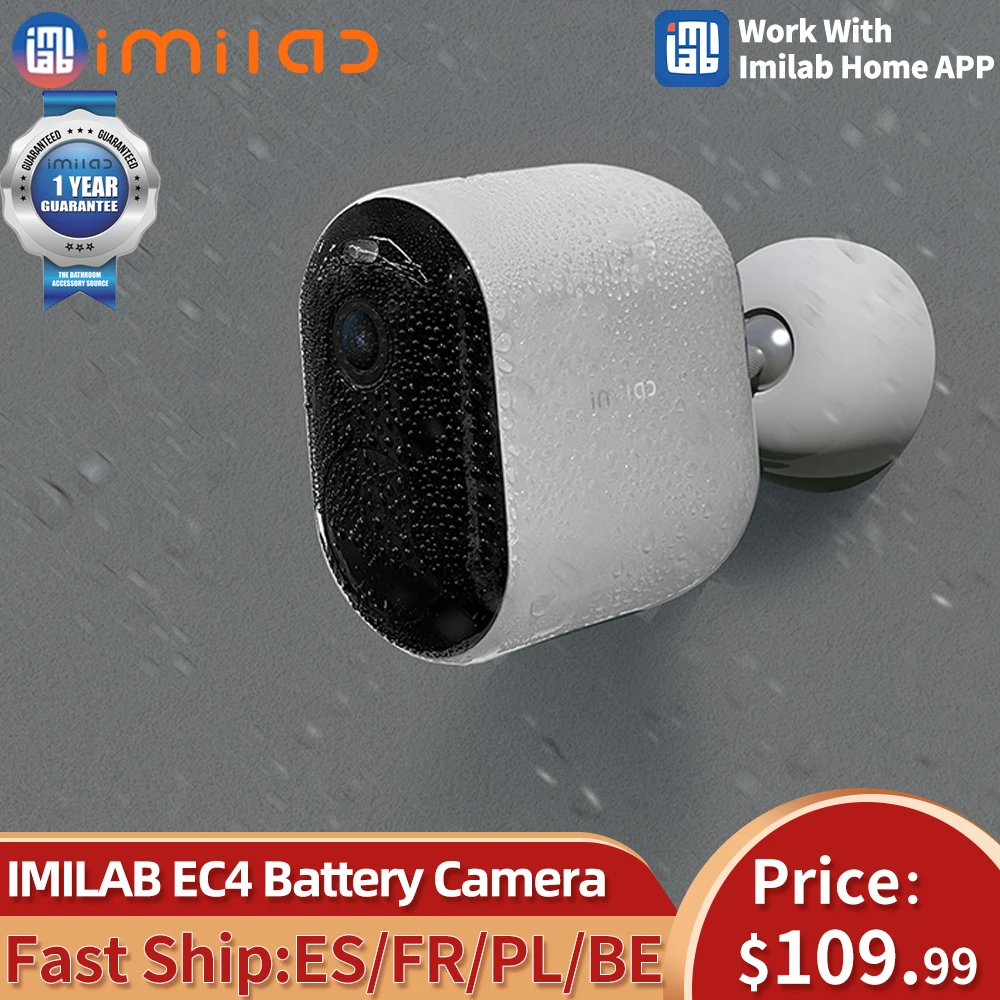 

IMILAB EC4 Solar Camera Video Surveillance System Kit Outdoor 4MP HD IP Spotlight Battery Wireless WiFi Smart Home Security CCTV