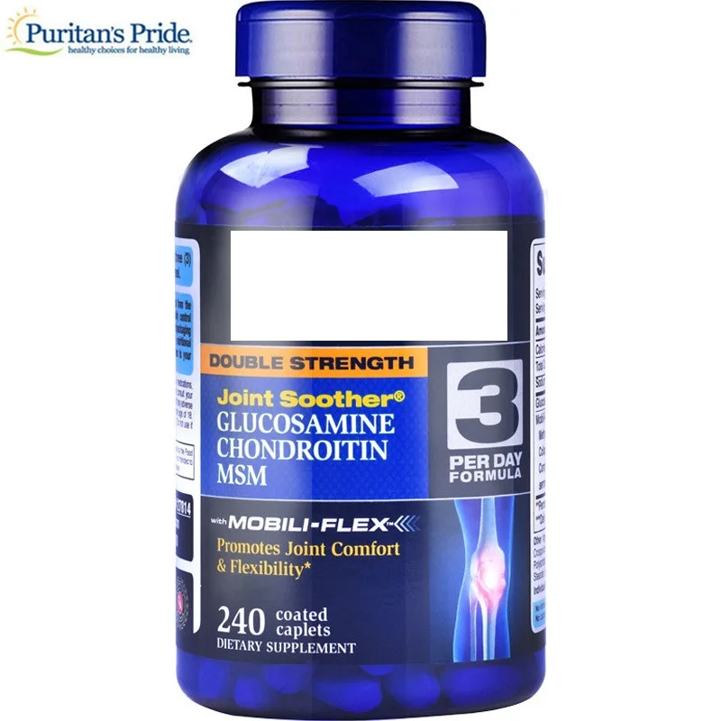

Pride Double Strength Glucosamine Chondroitin&MSM Joint Soother 240/bottle Support Joint Health&Joint Comfort Promotes Mobility