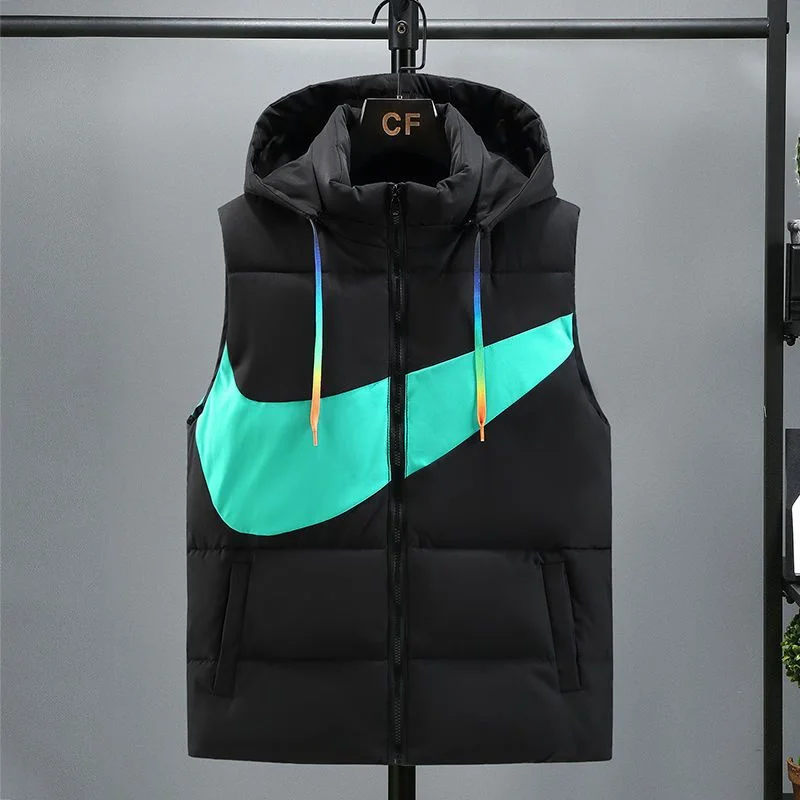 New Men's Down Cotton Vest Autumn and Winter Fashion Men and Women Wear Jacket Vests in Autumn and Winter