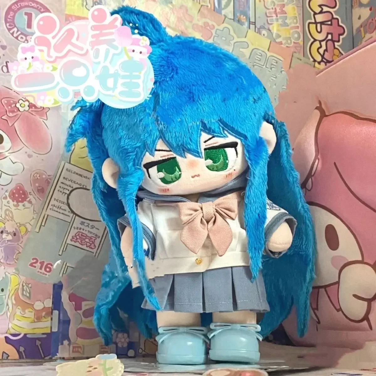 Фото Фаршированные 20 см аниме Lucky Star Kawaii Izumi Konata фигурки косплей плюшевое платье хлопковая кукла милые плюшевые игрушки подушка подарок №1