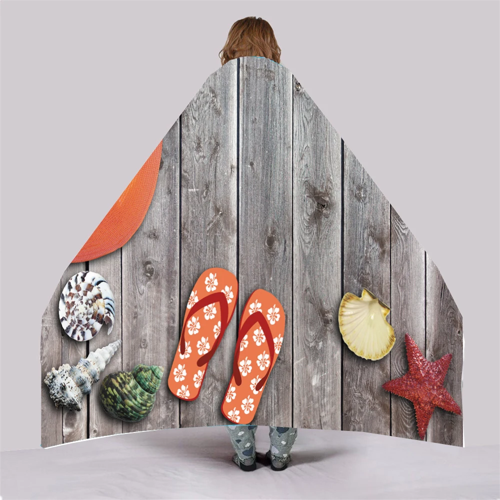 

Женское зимнее одеяло с принтом морских звезд, шерпа, флис