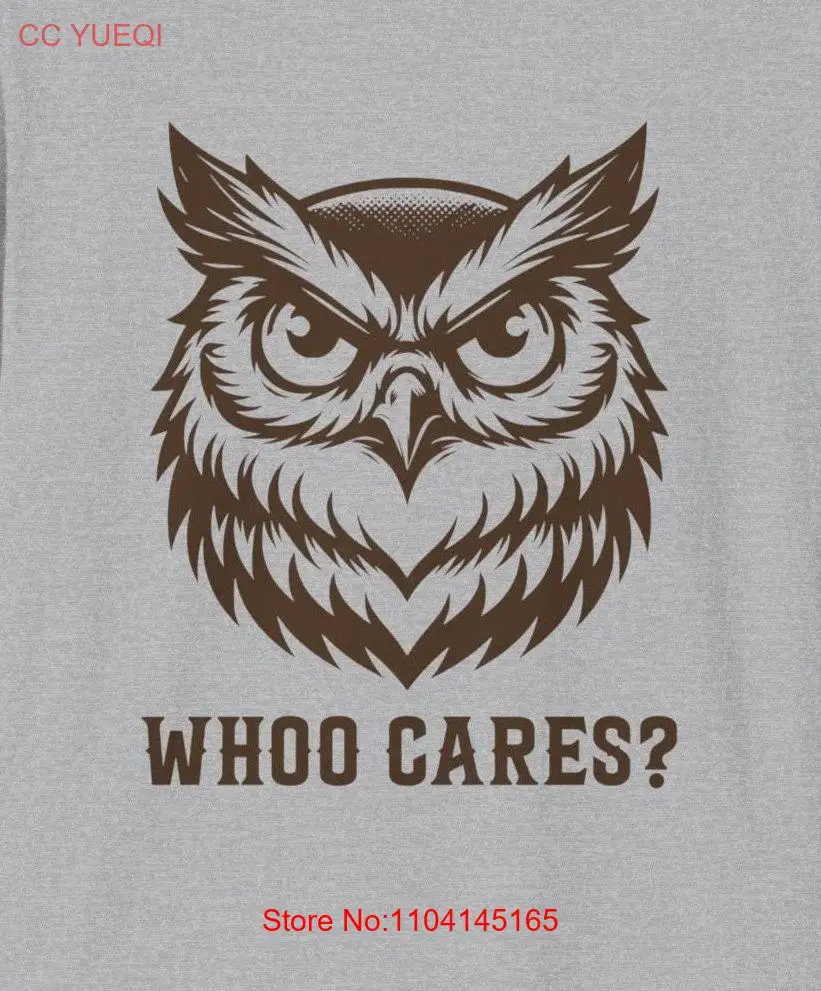 Футболка в мягком стиле Whoo Cares Owl забавная саркастическая для людей мудрая с