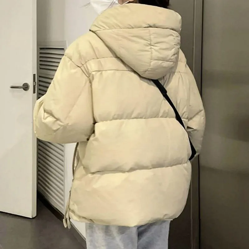 2025Зимняя толстая теплая куртка-парка для женщин водолазка в корейском стиле
