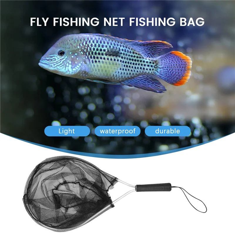 Алюминиевые сетки для рыбалки нахлыстом нейлоновая ручная сеть без узлов ловли