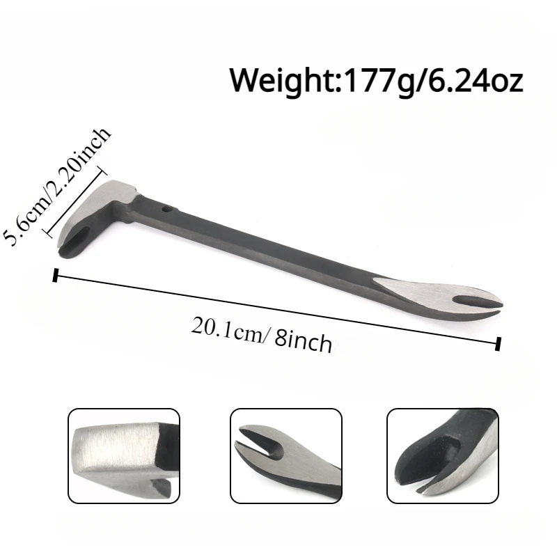 Инструмент для удаления гвоздей, 12 дюймов, 10 дюймов, 8 дюймов, бытовая углеродистая сталь, складная и деревообработка, многофункциональная монтировка, инструменты для вороны