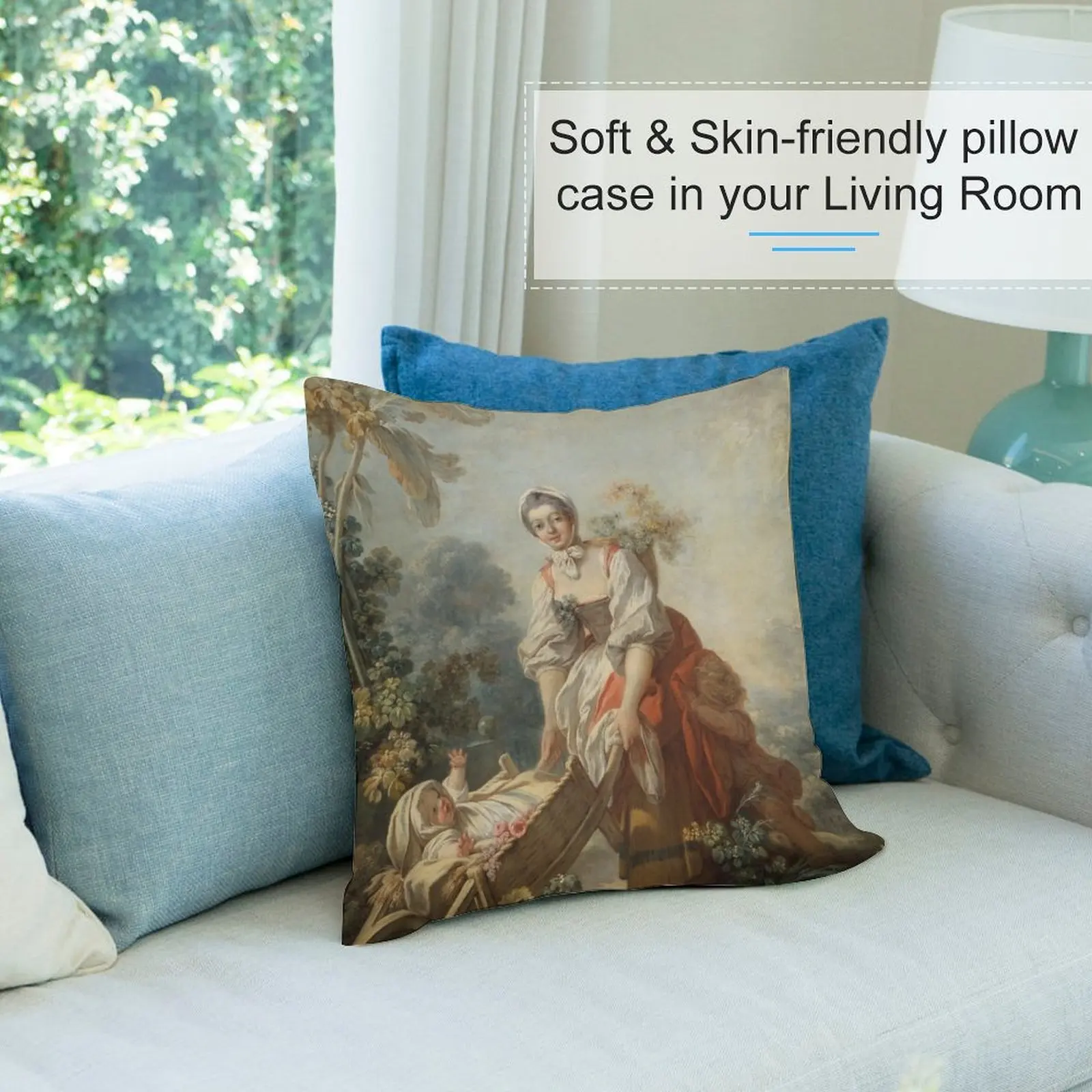 The Joys of материнство-Jean-Honor Fragonard декоративная подушка Рождественская наволочка