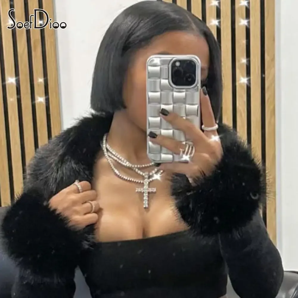 Soefdioo новые разные комплекты костюмов для женщин кардиган из искусственного меха