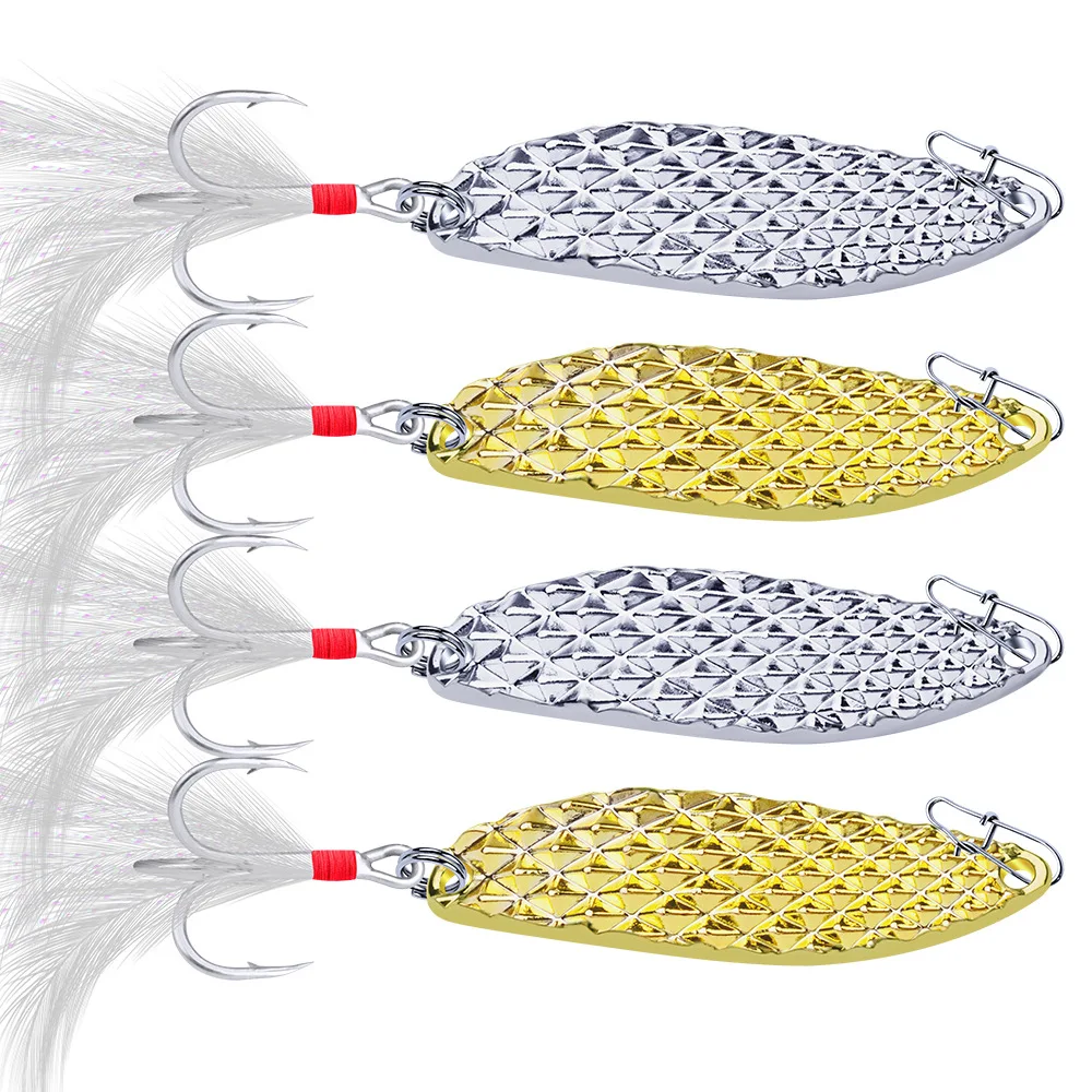

New Arrival 1PCS 5g/10g/15g/20g Metal VIB Fishing Lure Spinner Sinking Rotating Spoon Pin Crankbait Sequins Baits Fishing Tackle