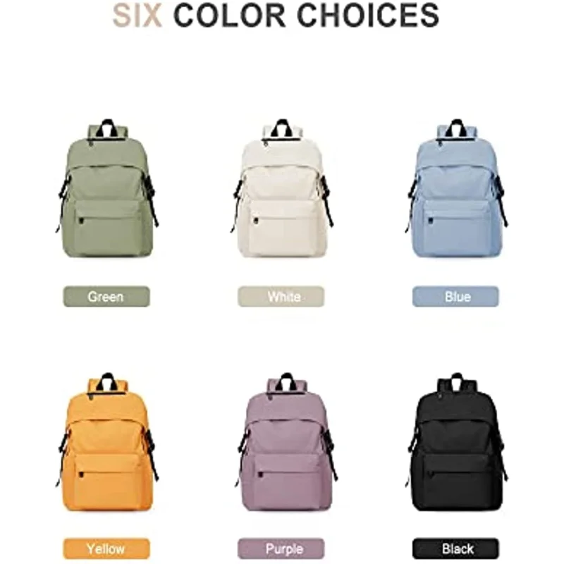 Double Shoulder Student Schoolbag Casual Fashion Travel Waterproof Backpack 15.6 
