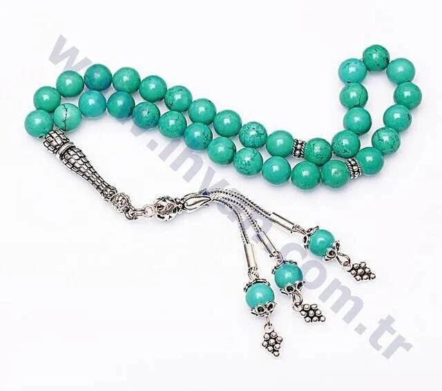IQRAH Turquoise Stone Rosary (925 STERLING SILVER)