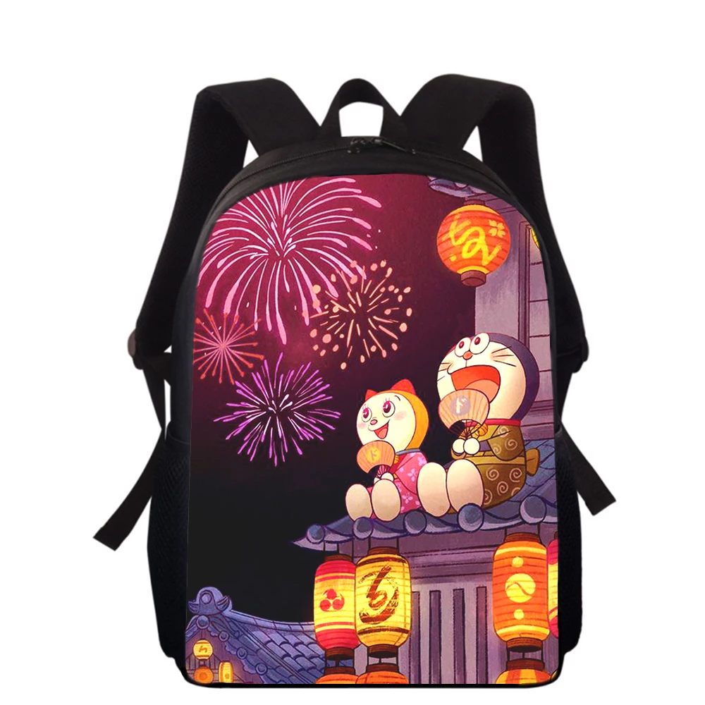 Doraemon Manga Anime 15” 3D Print Kids Backpack Primary School Bags for Boys Girls Back Pack Students School Book Bags
