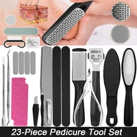 8styles pedicure tools professional stainless steel feet heels toe cuticle callus remover dead skin heel scrapers foot care sets