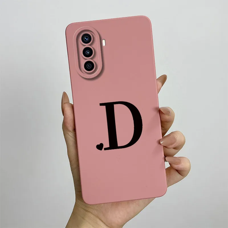 For Huawei Nova Y70 Plus 4G 2022 Cute Initial Lens Protective Shockproof Phone Case Y 70 MGA-LX9 Soft Silicone