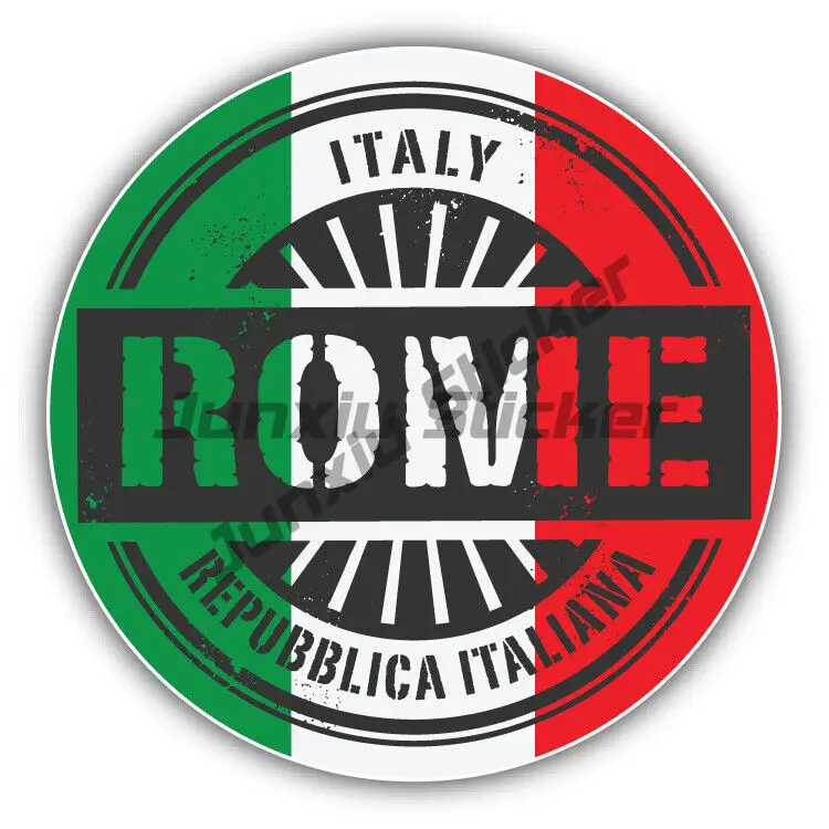 

Римский флаг Италии, штамп, наклейка на бампер автомобиля, наклейка-для ноутбуков, стаканов, окон, автомобилей, грузовиков, стен, автомобильные аксессуары