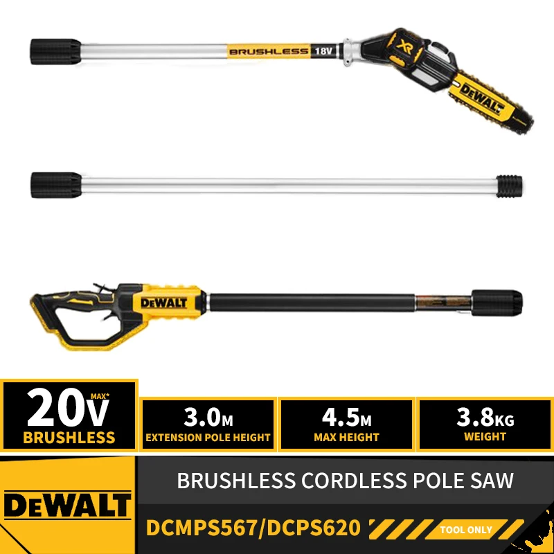 

DEWALT DCPS620 DCMPS567 Brushless Cordless Pole High Branch Saw 20V Rechargeable Tree Branch Pruning Knife Portable Chain Saw