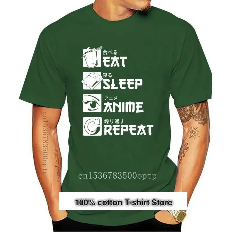 

Camiseta de Manga japonesa de algodón con estampado Digital, camiseta divertida de Anime para 100%