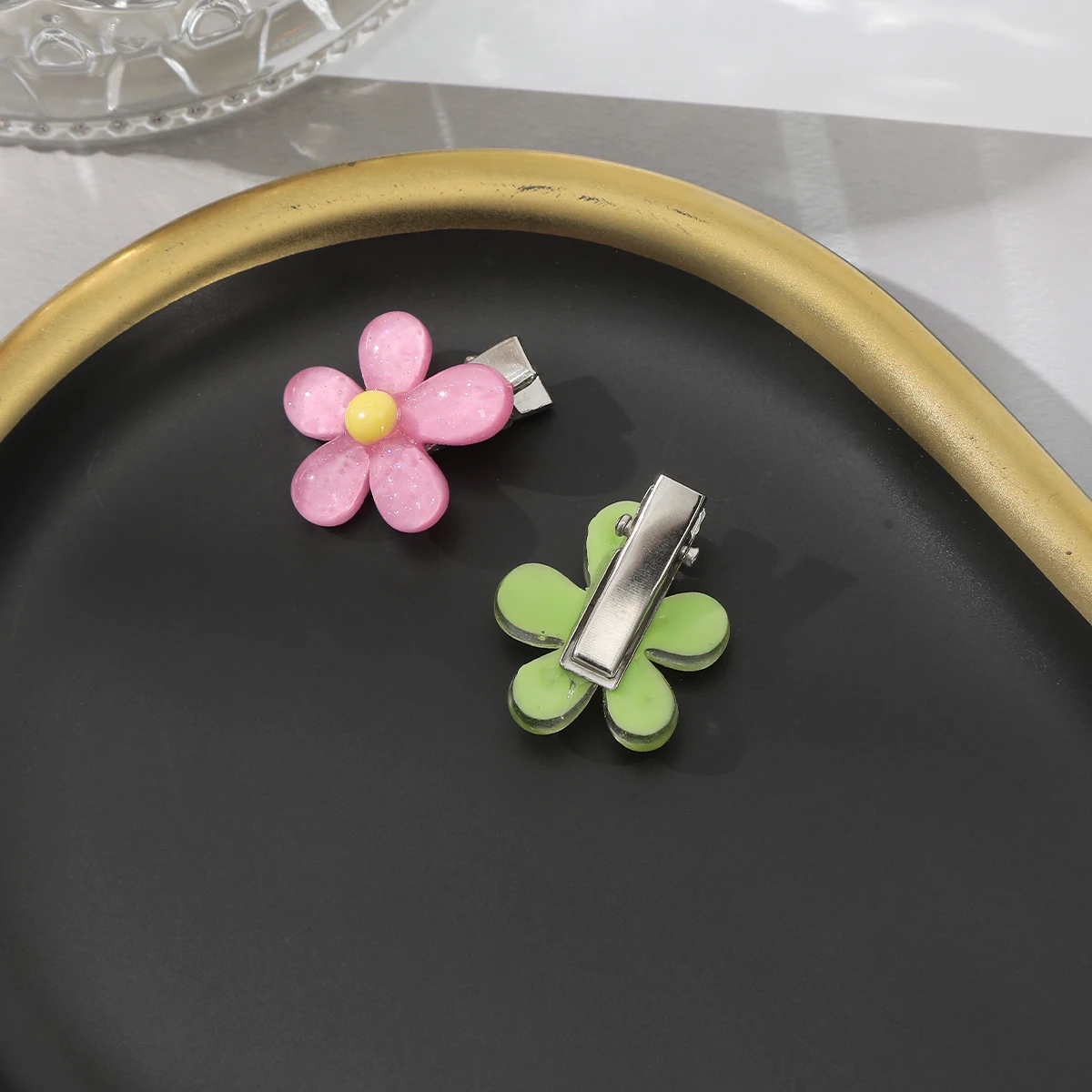 5/6 шт./комплект заколки для волос с цветами