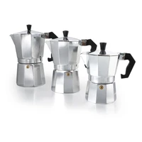 jaswehome aluminum moka coffee pot 150 450ml italian classic octagonal shape espresso latte percolator stove coffee maker