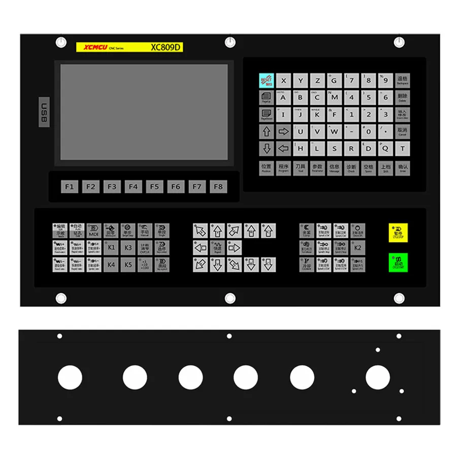 Фото Контроллер ЧПУ XC809D 3/4/5/6 осей USB, 24В, поддержка G-кода FANUC, офлайн-фрезерование, расточивание, нарезание резьбы и сверление №3