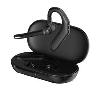2022 single ear business car earhook v5 0 support bluetooth earphone smart dual mark noise reduction headset with 800mah