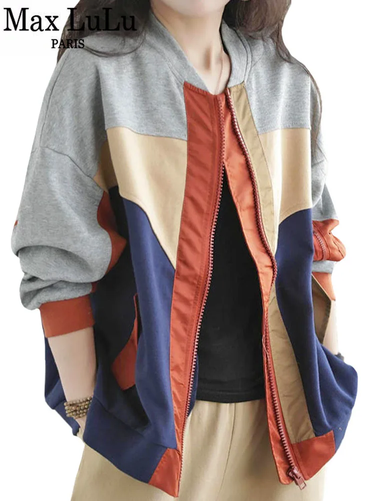 

Женская хлопковая куртка Max LuLu, Повседневная Свободная куртка в корейском винтажном стиле, в стиле панк, осень 2022