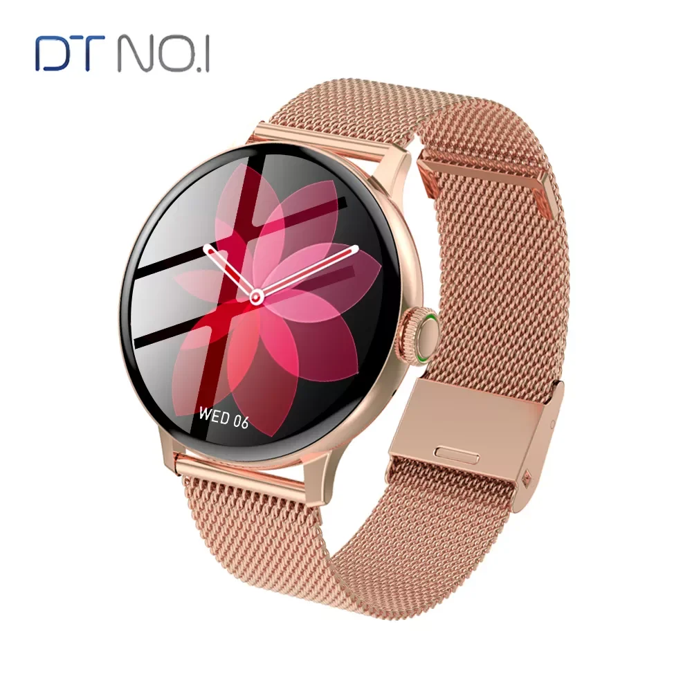 

DT NO.1 DT2 Smart Watch Women BT Call Knob Custom Dial Password Protection Heart Rate Fitenss Tracker PK DT88 Pro Smartwatch