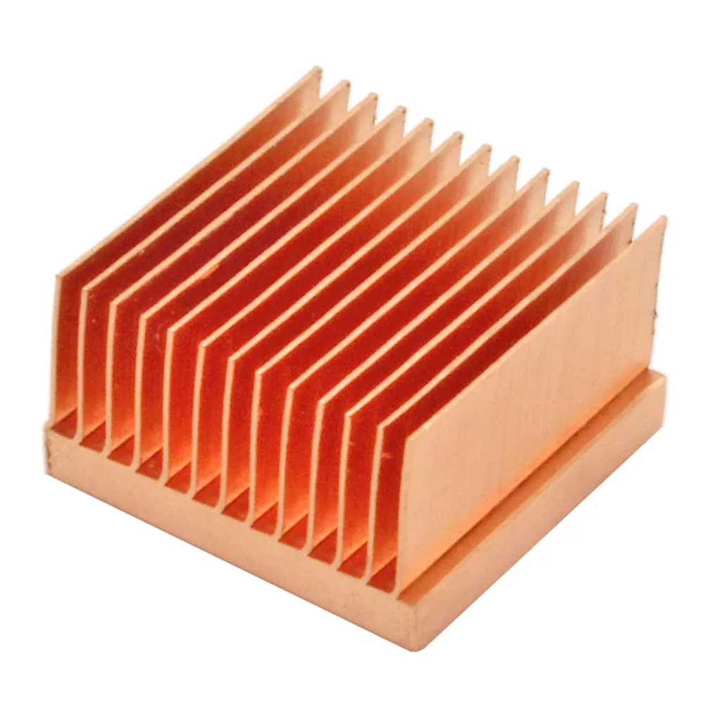 Online 20x20x11mm dissipador de calor de cobre puro pequeno radiador do dissipador de calor para raspberry pi chip eletrônico mos ic impressora 3d cooler