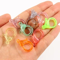 10pcslot 6x26mm plastic mixed diy jewelry finding lobster clasp hook end connector for necklace bracelet chain accessories