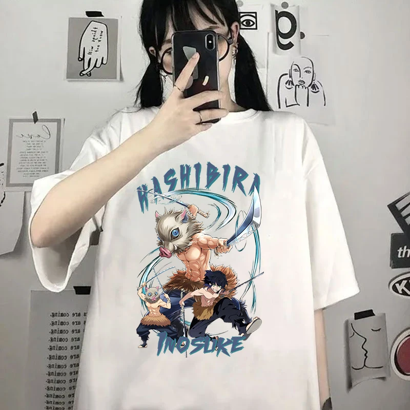 Лидер продаж футболки Hashibira Inosuke для женщин и мужчин летняя крутая футболка с